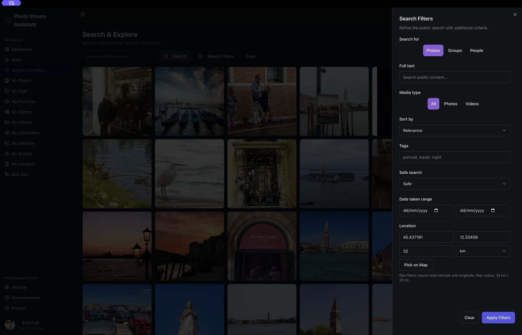 Advanced search and replace tools for Flickr metadata in Photo Stream Assistant