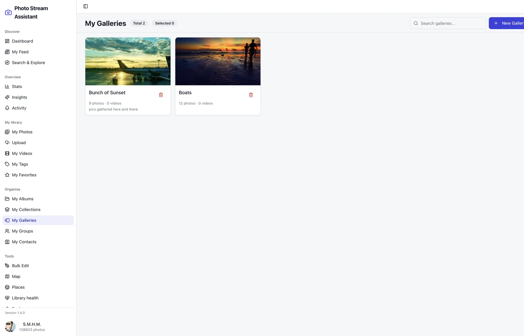 Managing Flickr galleries of other people's photos in Photo Stream Assistant for Mac